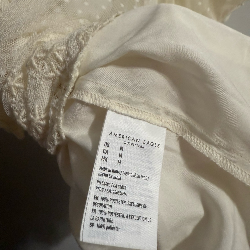 NWT American Eagle Cream Lace Cami Top - Picture 7 of 7